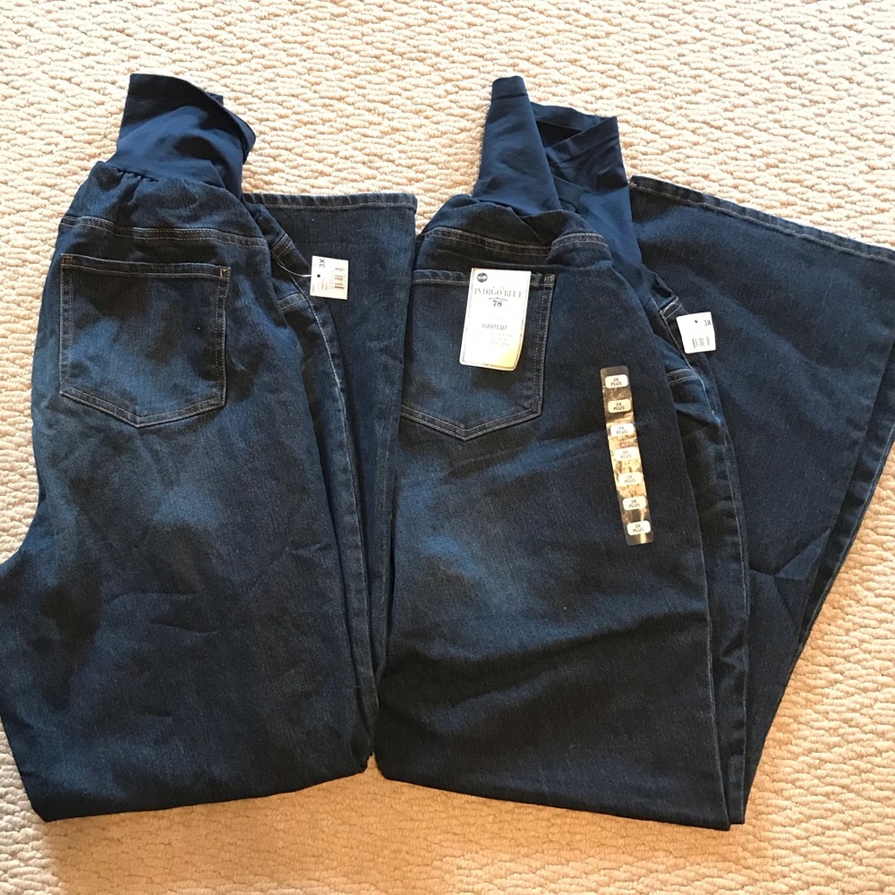🎀2 Pairs of Plus Size Maternity Jeans🎉